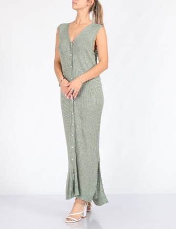 Rochie medie Object, verde