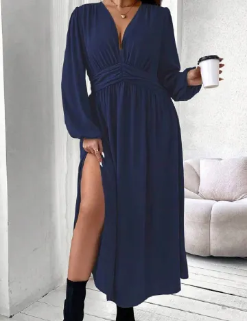 Rochie lunga SHEIN CURVE, bleumarin Albastru