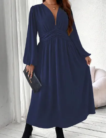 Rochie lunga SHEIN CURVE, bleumarin Albastru