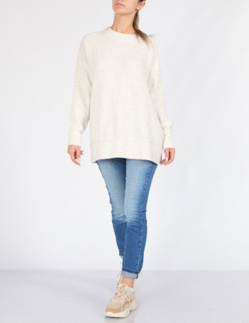 Pulover Oversize Aerie, alb