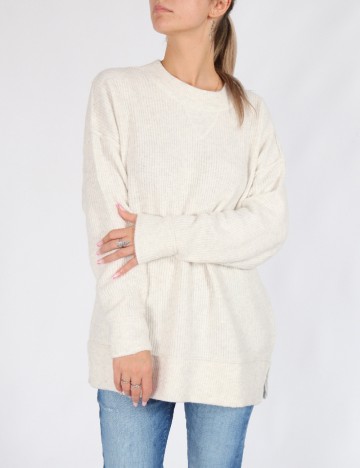 Pulover Oversize Aerie, alb