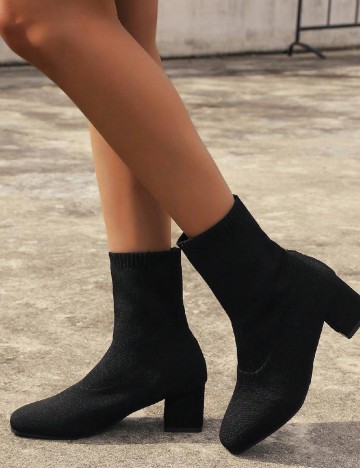 Botine SHEIN, negru