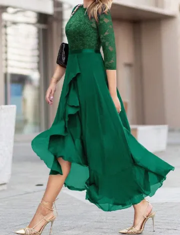 Rochie lunga SHEIN, verde Verde