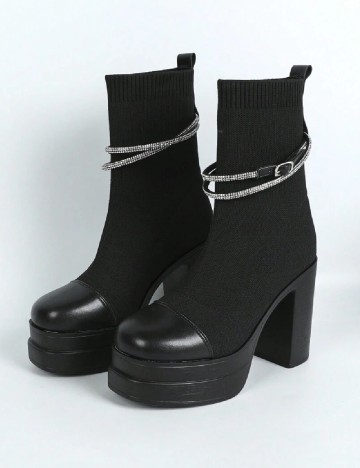 Botine SHEIN, negru