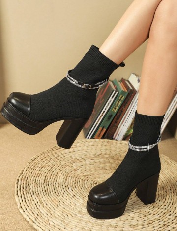 Botine SHEIN, negru