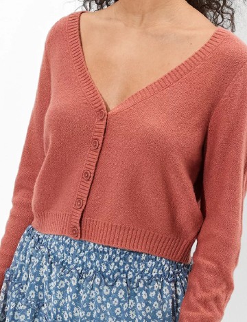 Cardigan American Eagle, roz pudra