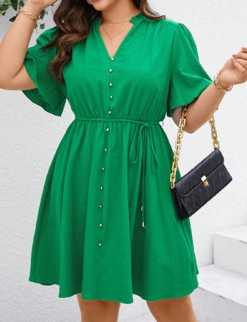 Rochie scurta SHEIN CURVE, verde