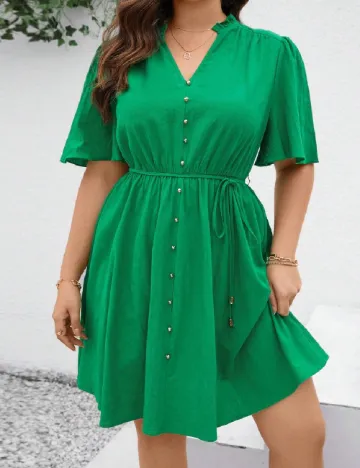 Rochie scurta SHEIN CURVE, verde Verde