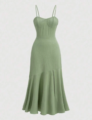 Rochie lunga SHEIN, verde Verde