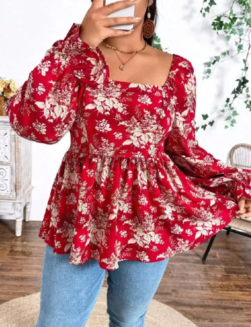 Bluza SHEIN CURVE, rosu Rosu