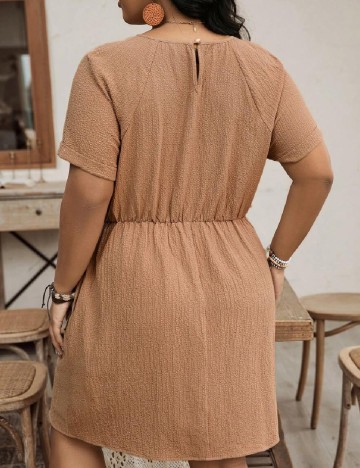 Rochie scurta SHEIN CURVE, maro