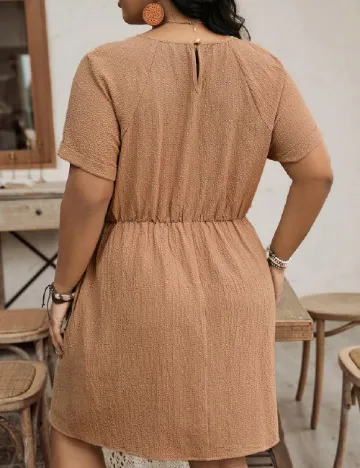 Rochie scurta SHEIN CURVE, maro Maro