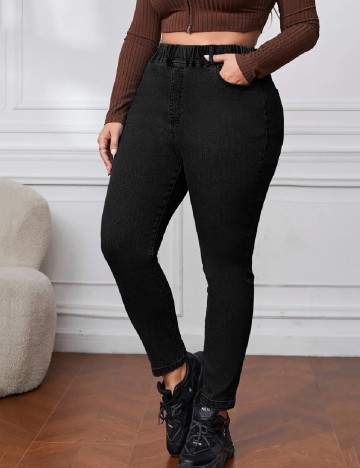 Blugi SHEIN CURVE, negru