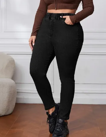 Blugi SHEIN CURVE, negru Negru