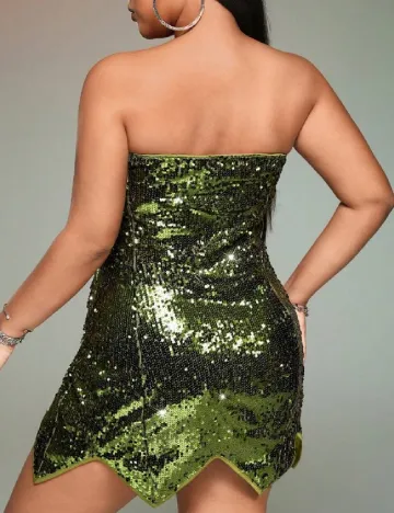 Rochie scurta SHEIN CURVE, verde Verde