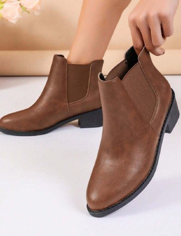 Botine SHEIN, maro