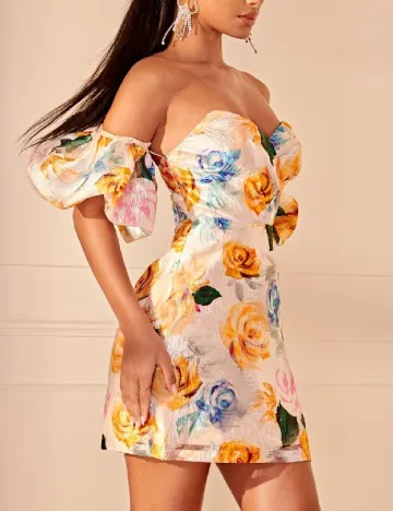 Rochie scurta SHEIN, floral print Floral print