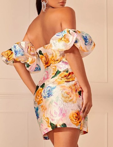 Rochie scurta SHEIN, floral print