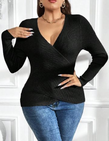 Bluza SHEIN CURVE, negru