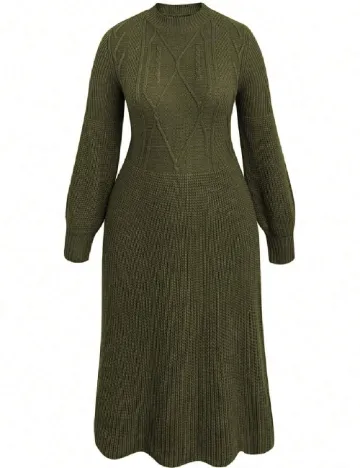 Rochie lunga SHEIN CURVE, verde Verde