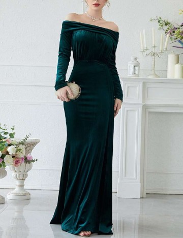 Rochie lunga Giffniseti, verde