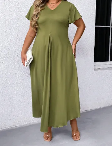 Rochie lunga SHEIN CURVE, verde Verde