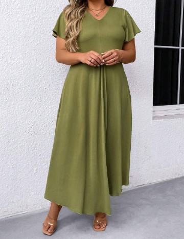 Rochie lunga SHEIN CURVE, verde