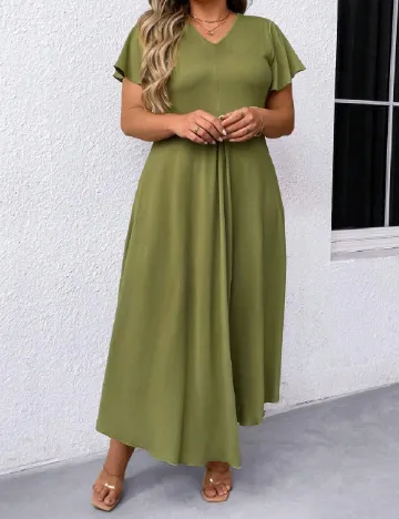 Rochie lunga SHEIN CURVE, verde Verde