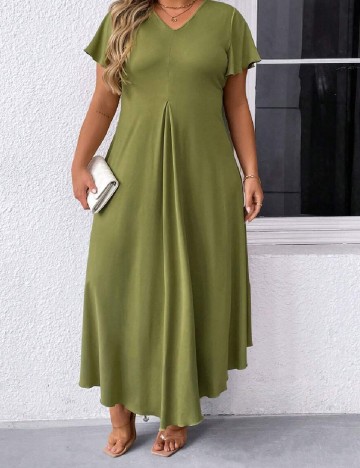 Rochie lunga SHEIN CURVE, verde