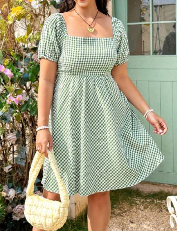 Rochie scurta SHEIN CURVE, verde