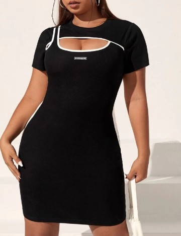 Rochie scurta SHEIN CURVE, negru