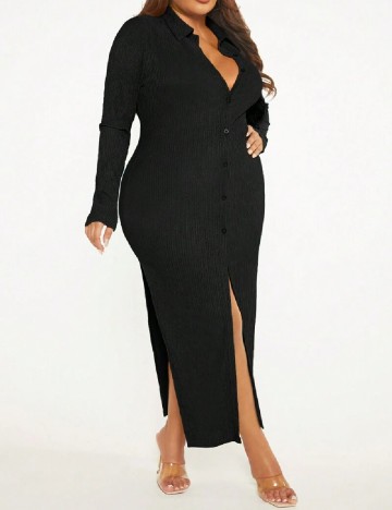 Rochie lunga SHEIN CURVE, negru