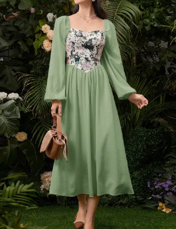 Rochie medie SHEIN, verde Verde