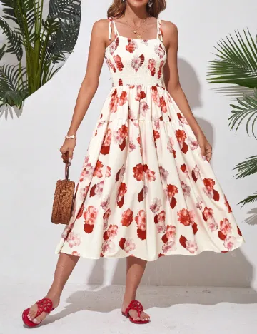 Rochie medie SHEIN, ecru Alb
