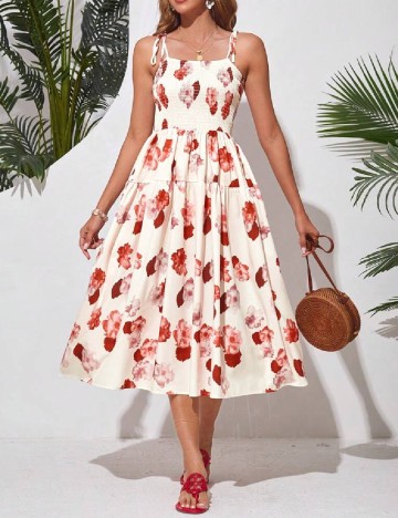 Rochie medie SHEIN, ecru