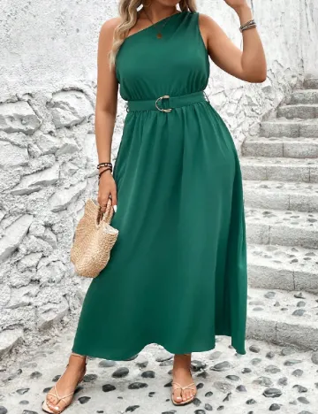 Rochie lunga SHEIN CURVE, verde Verde