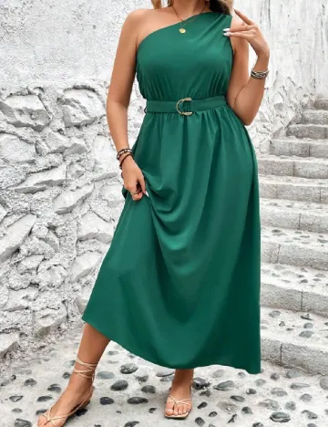 Rochie lunga SHEIN CURVE, verde Verde