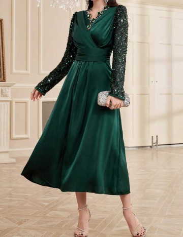 Rochie medie SHEIN, verde