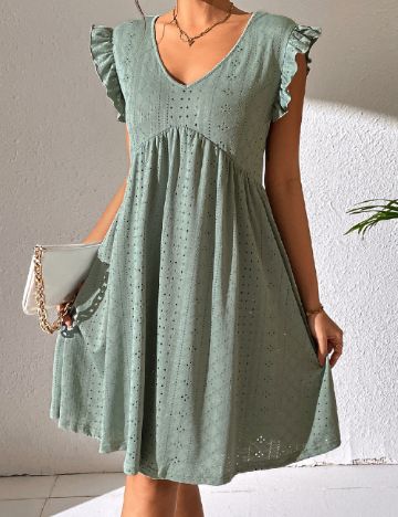 Rochie scurta SHEIN, verde