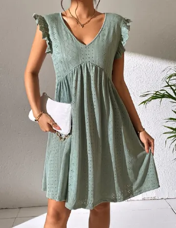 Rochie scurta SHEIN, verde Verde