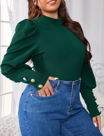 Bluza SHEIN CURVE, verde