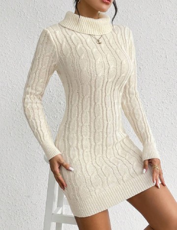 Rochie scurta SHEIN, crem