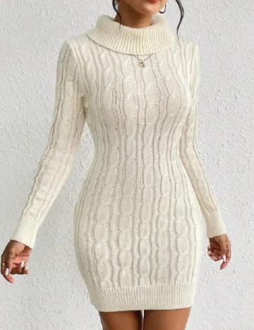 Rochie scurta SHEIN, crem Crem