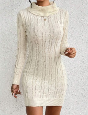 Rochie scurta SHEIN, crem