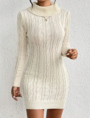 Rochie scurta SHEIN, crem Crem