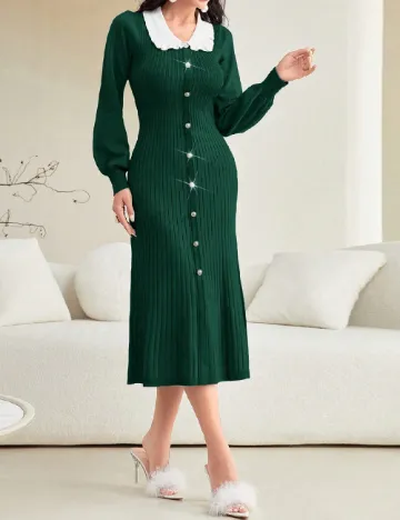 Rochie medie SHEIN, verde Verde