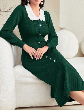 Rochie medie SHEIN, verde