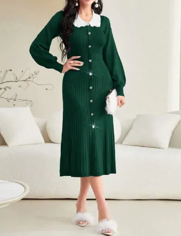 Rochie medie SHEIN, verde Verde