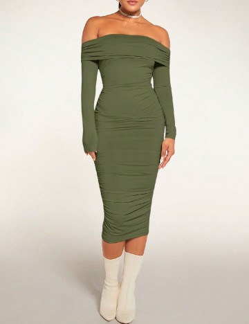 Rochie medie SHEIN, verde