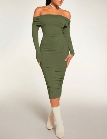 Rochie medie SHEIN, verde